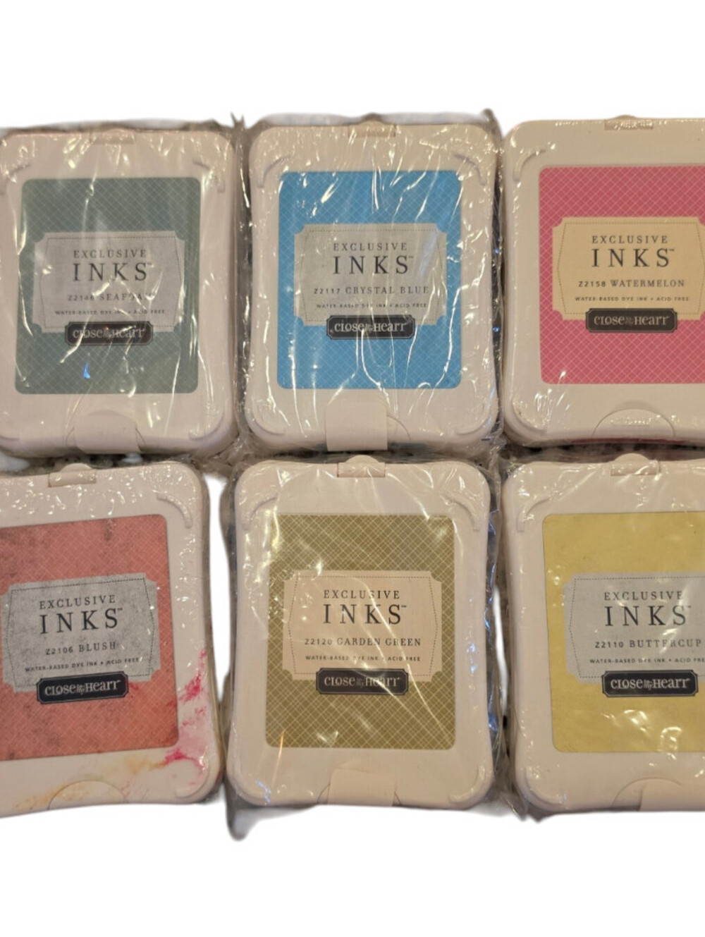Lot of 6 Close to my Heart CTMH Exclusive Ink Pads-all Brand New Sealed